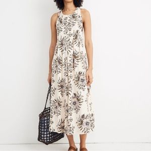 Madewell T-Back Midi Dress in Painted Blooms
